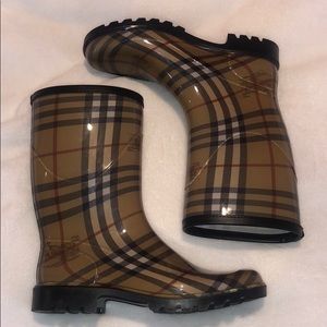 Burberry rain boots